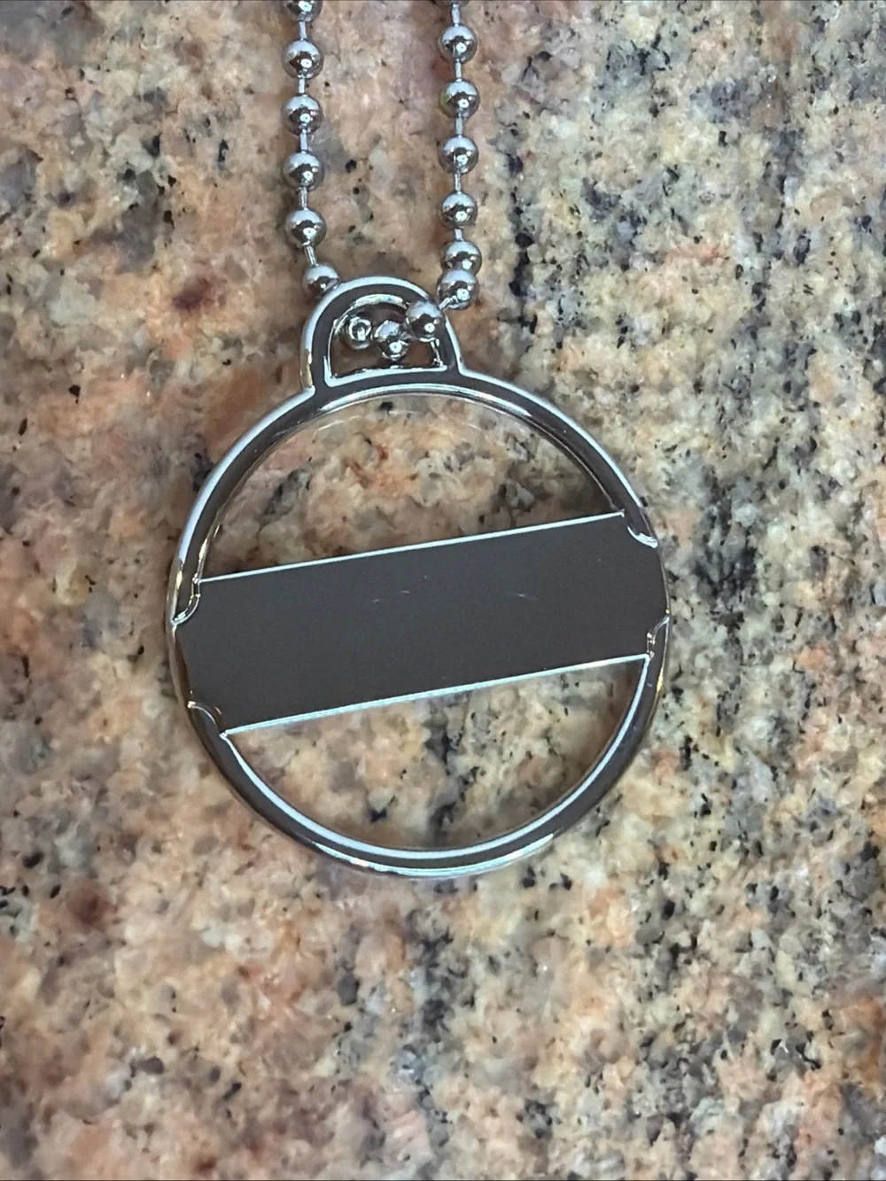 COACH Keychain Silvertone Metal 1 3/4” Diameter Charm Logo Purse Charm Hang Tag